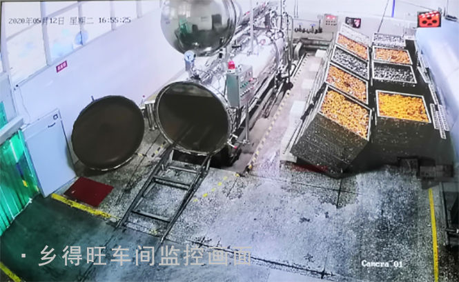 鄉(xiāng)得旺鹵蛋鹽焗烤蛋生產(chǎn)車間監(jiān)控畫面